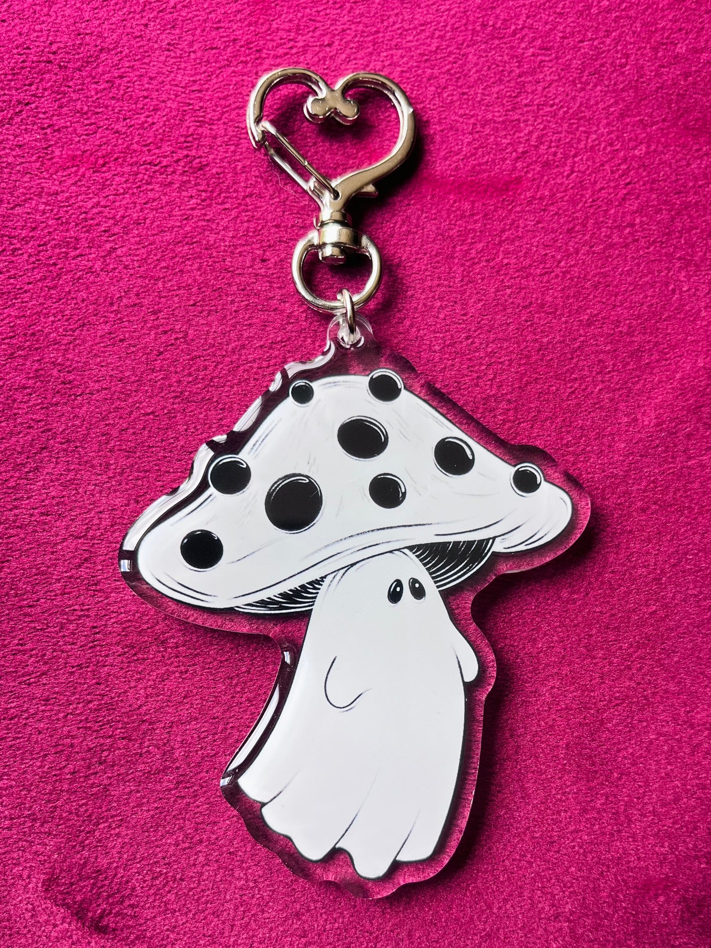 Mushroom Ghost Keychain