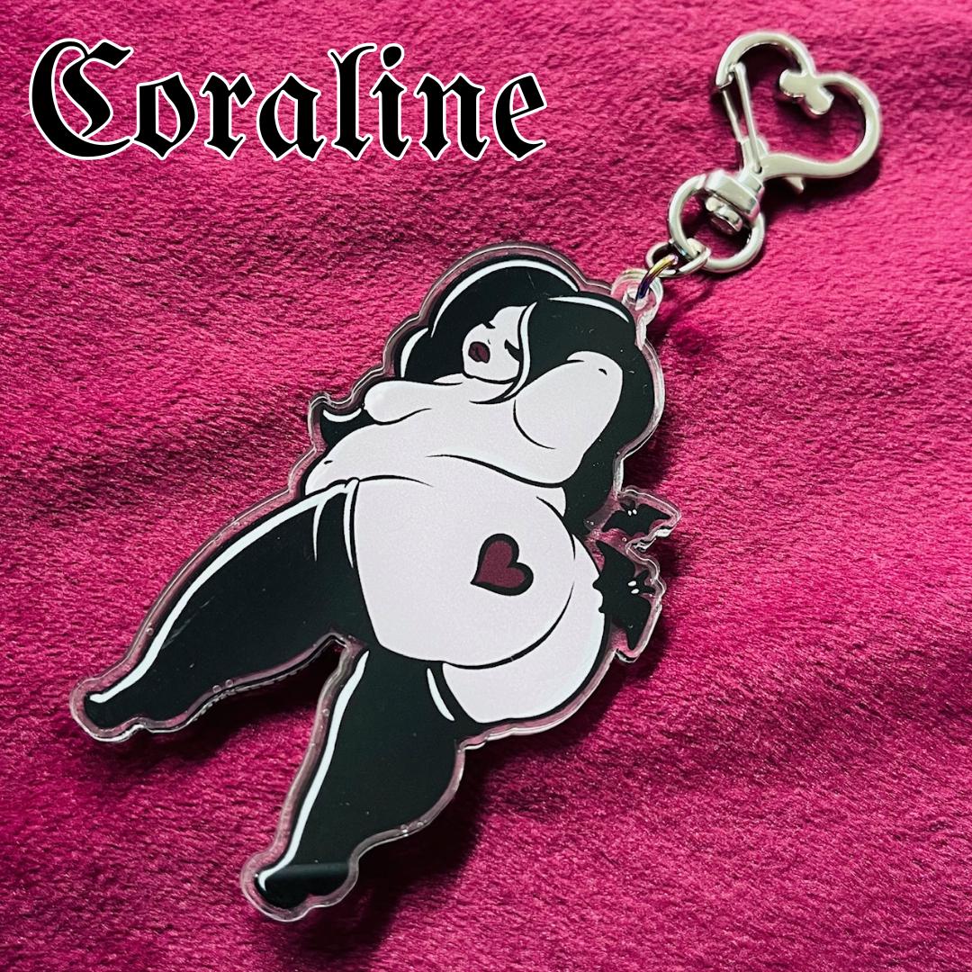 Coraline the Goth Keychain