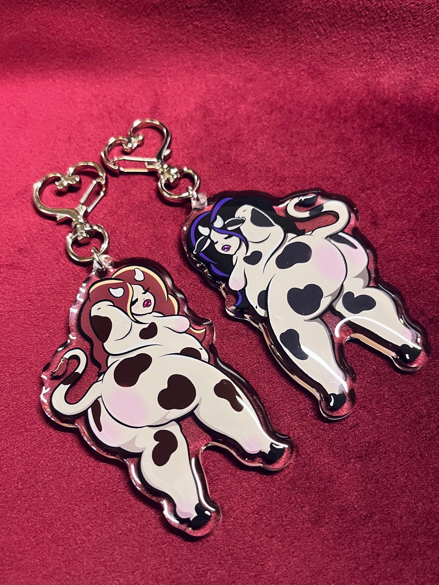 Clover the Friesian Cow Keychain