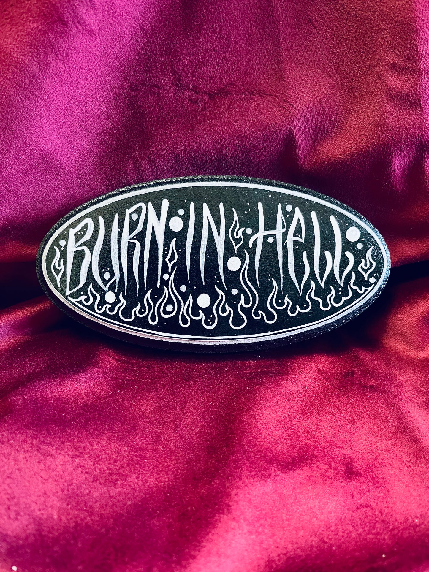 Burn in Hell Wall Plaque