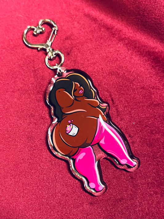 Fat Babe Keychain, Cupcake the Sweetie
