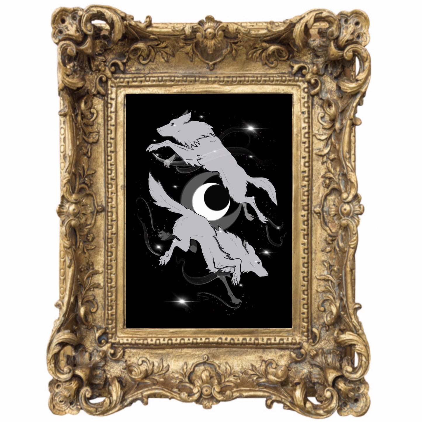 Odin’s Wolves Art Print