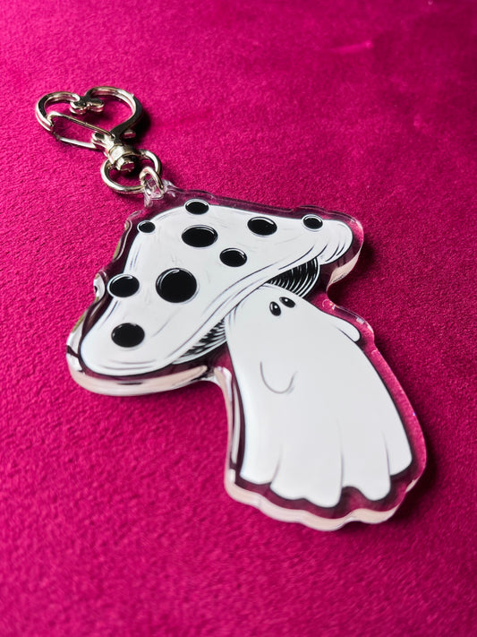 Mushroom Ghost Keychain