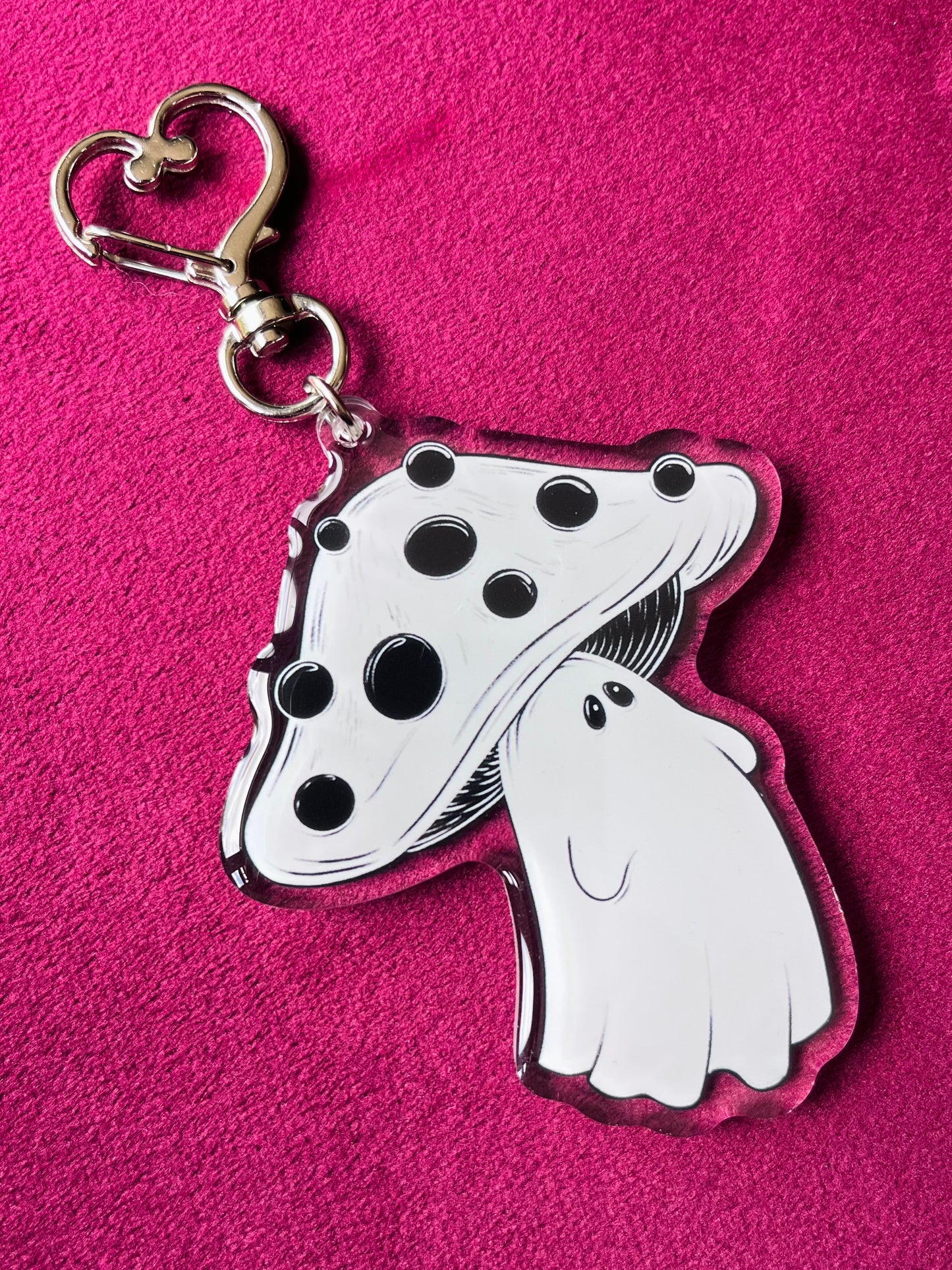 Mushroom Ghost Keychain