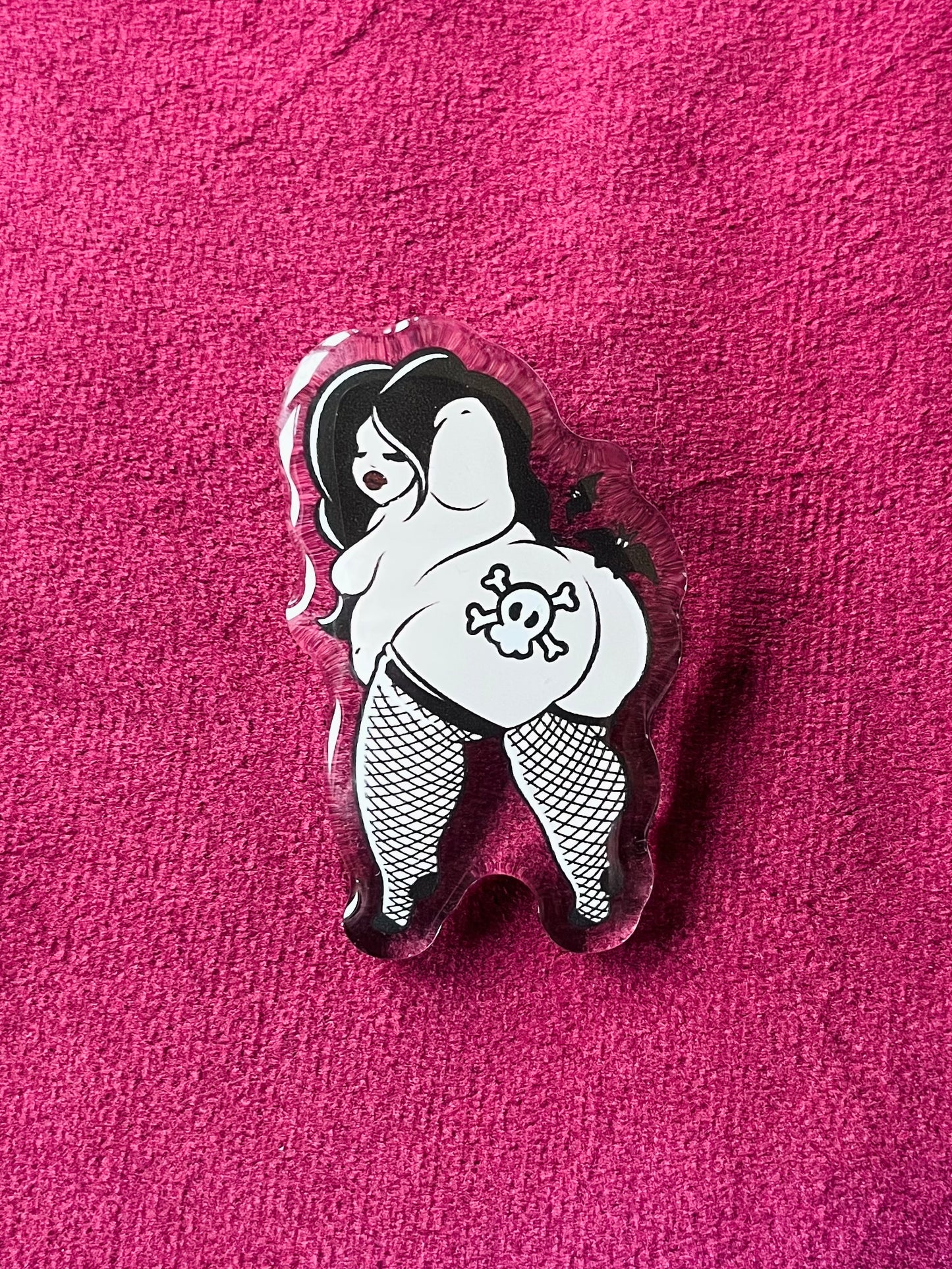 Coraline the Goth (Bitch) Pin