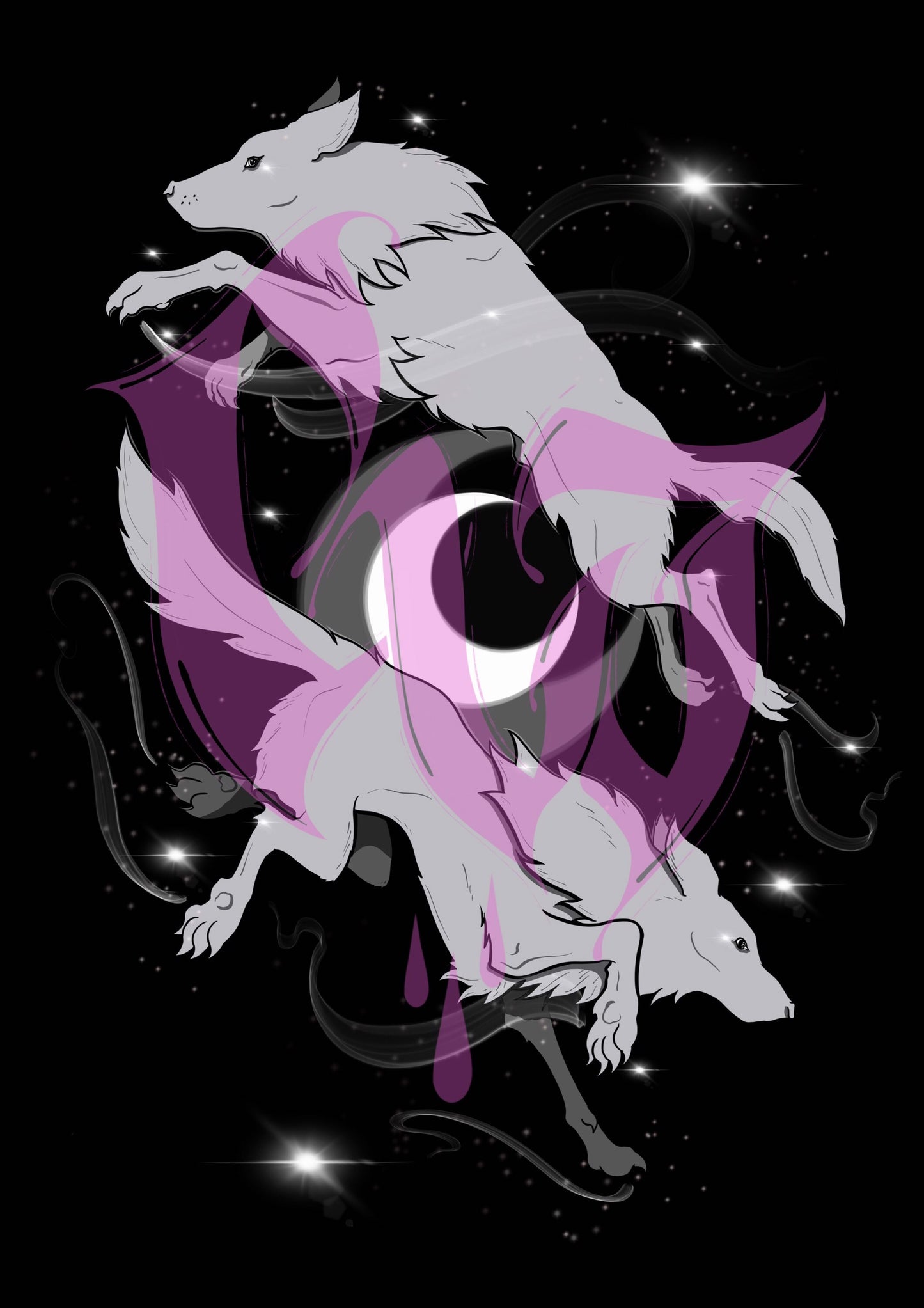 Odin’s Wolves Art Print